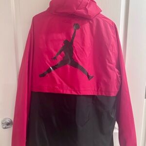 Jordan Red and Black Hooded Jacket